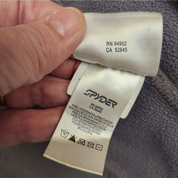 Spyder women's full-zip hooded sweater fleece-lined jacket Size LG - Picture 11 of 12